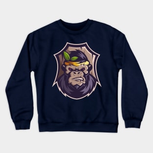 Face monkey illustration character Crewneck Sweatshirt